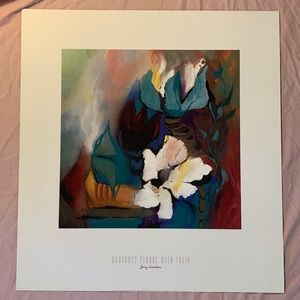 "Abstract Floral With Tulip"- Jerry Lanham 26” x 28”